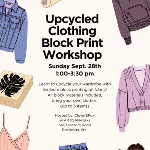 Upcycled Clothing Block Print Workshop
