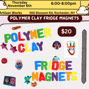Polymer Clay Fridge Magnets Workshop with Little Button Craft