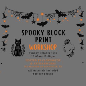 Spooky Block Print Workshop